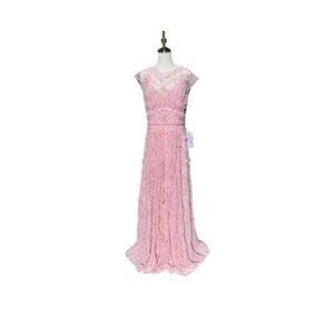 Mac Duggal Dress 93685 Cap Sleeve Sequin Candy Pink Gown Size 12 $798